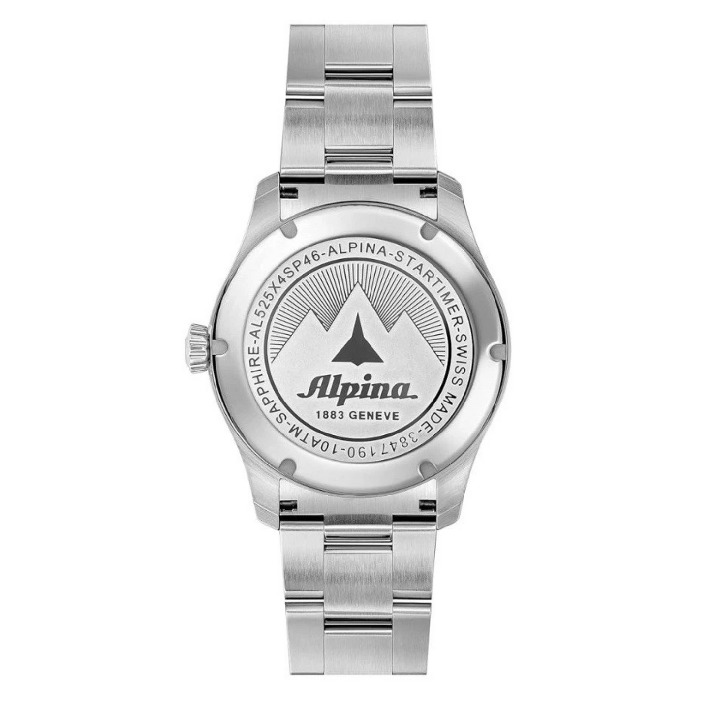 Alpina Startimer Automatic Swiss Watch Steel Silver/Black 41mm Sapphire Crystal