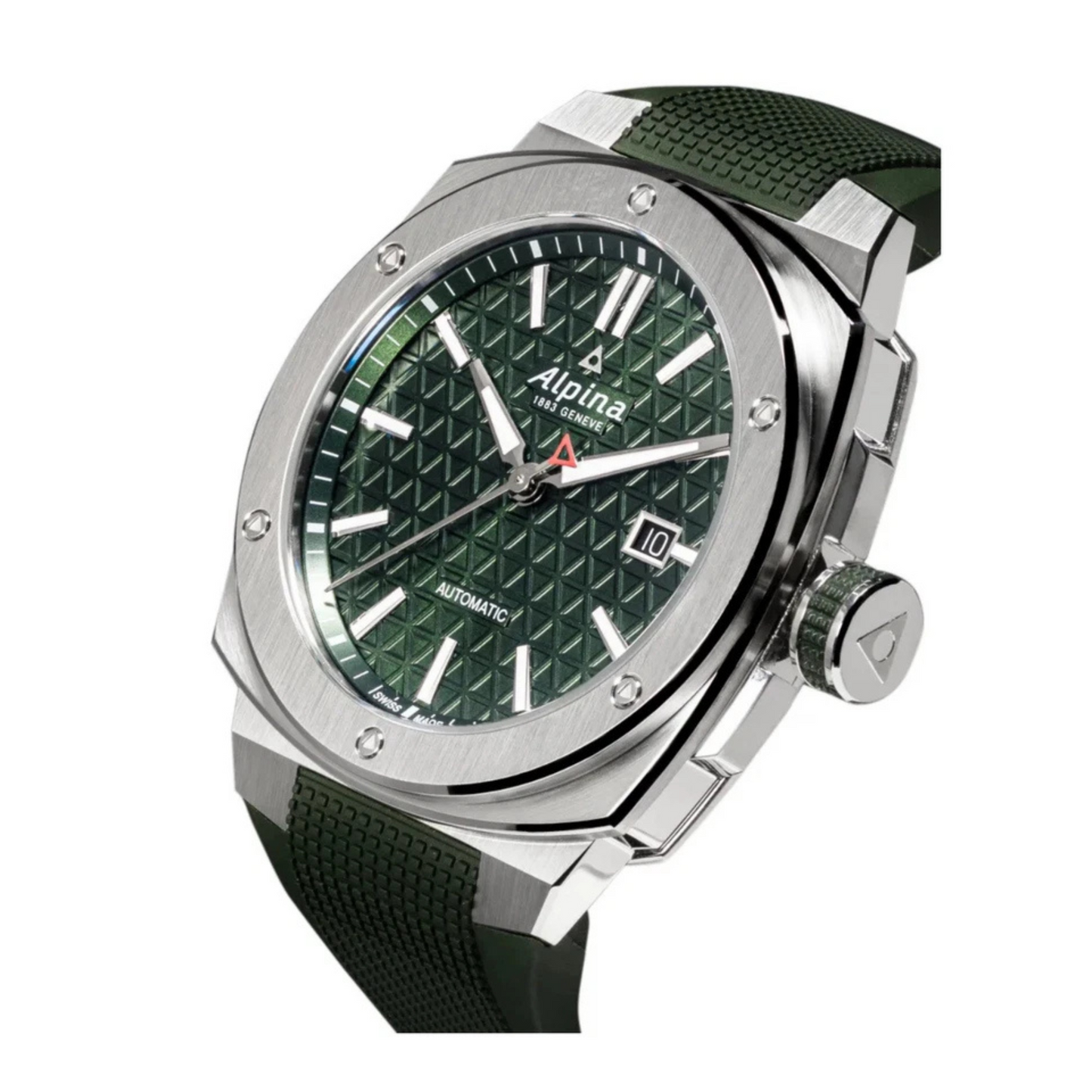 Alpina Alpiner Extreme Automatic Green Dial 42.5mm Men Swiss Watch Rubber Strap