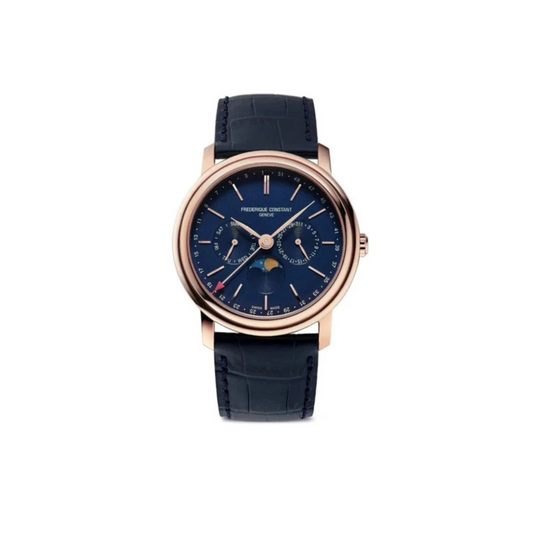 Frederique Constant Men's Classic Moon Phase Quartz Blue Watch 40MM FC-270N4P4